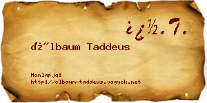 Ölbaum Taddeus névjegykártya